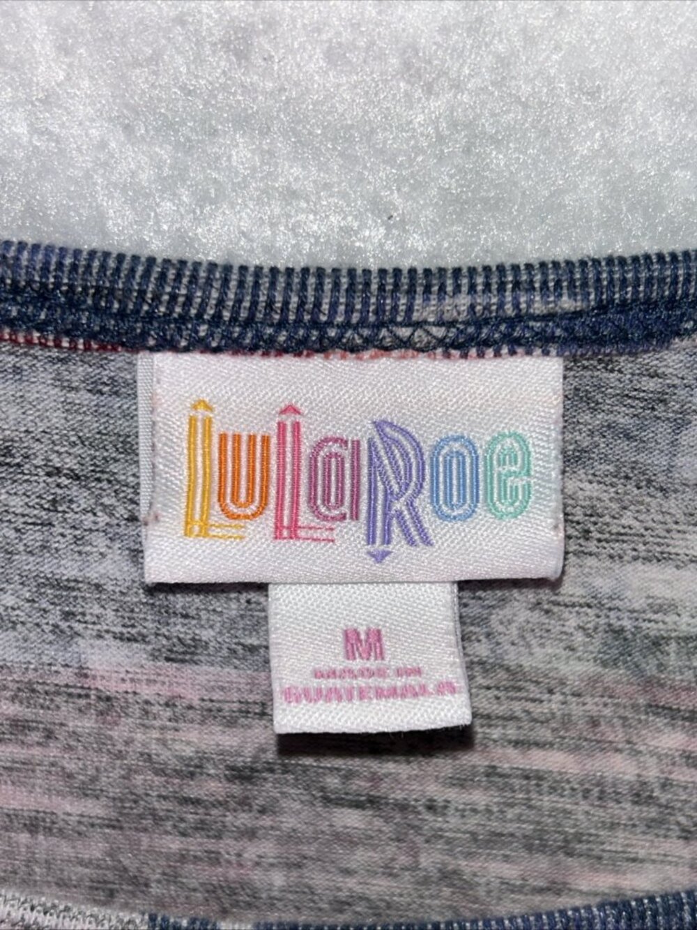 LuLaRoe Womens Sz S Irma Tunic Top; Short Sleeve Red White & Blue Hi-lo - Picture 3 of 8